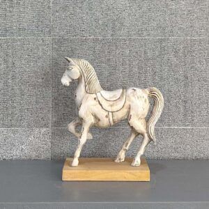 Wooden horse sculpture in SIngapore